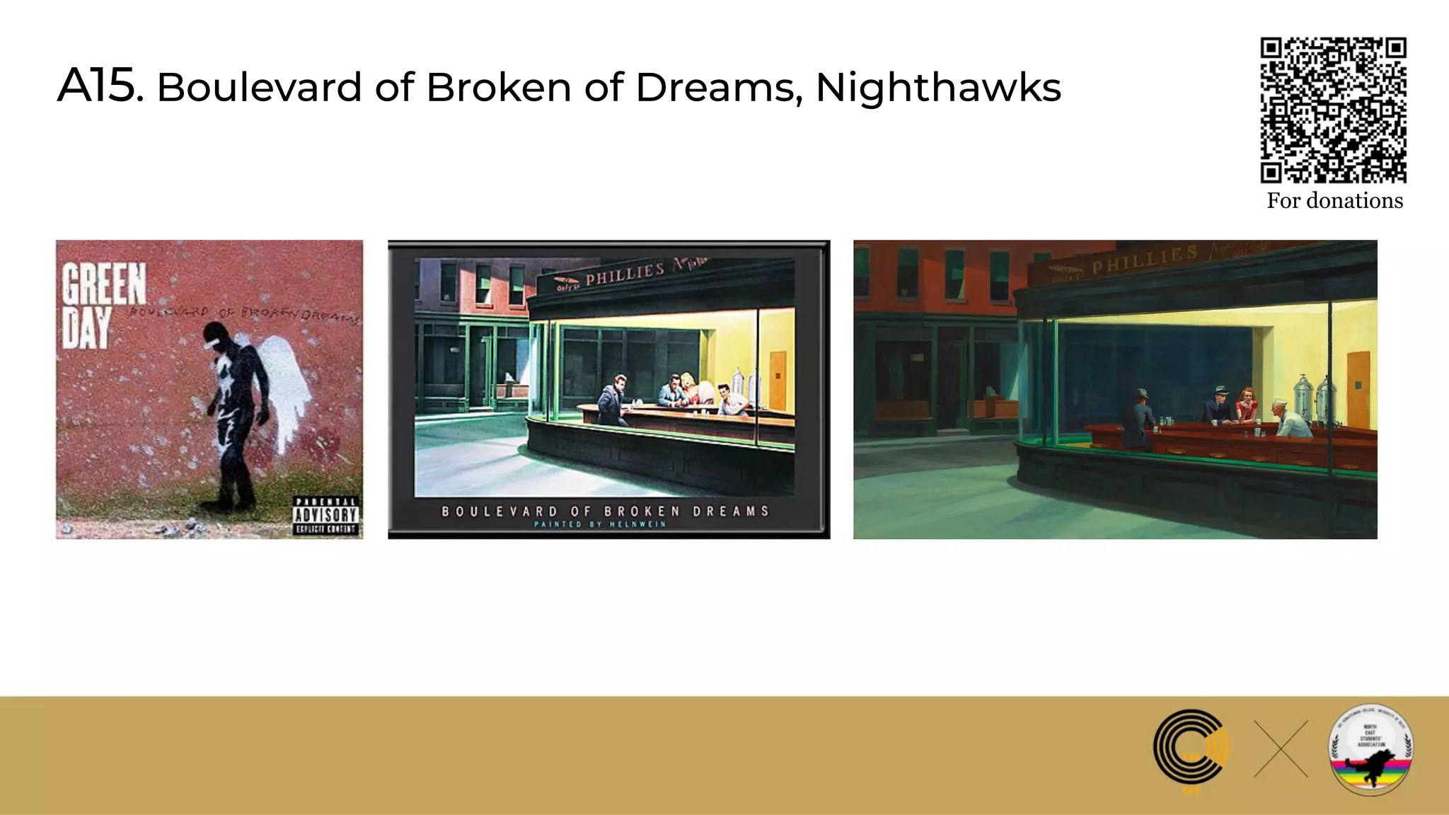 A15. Boulevard of Broken of Dreams, Nighthawks
For donations
 