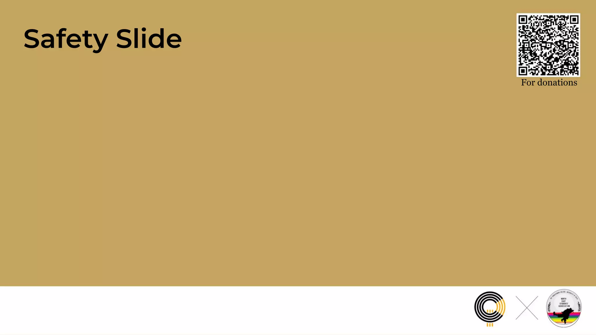 Safety Slide
For donations
 