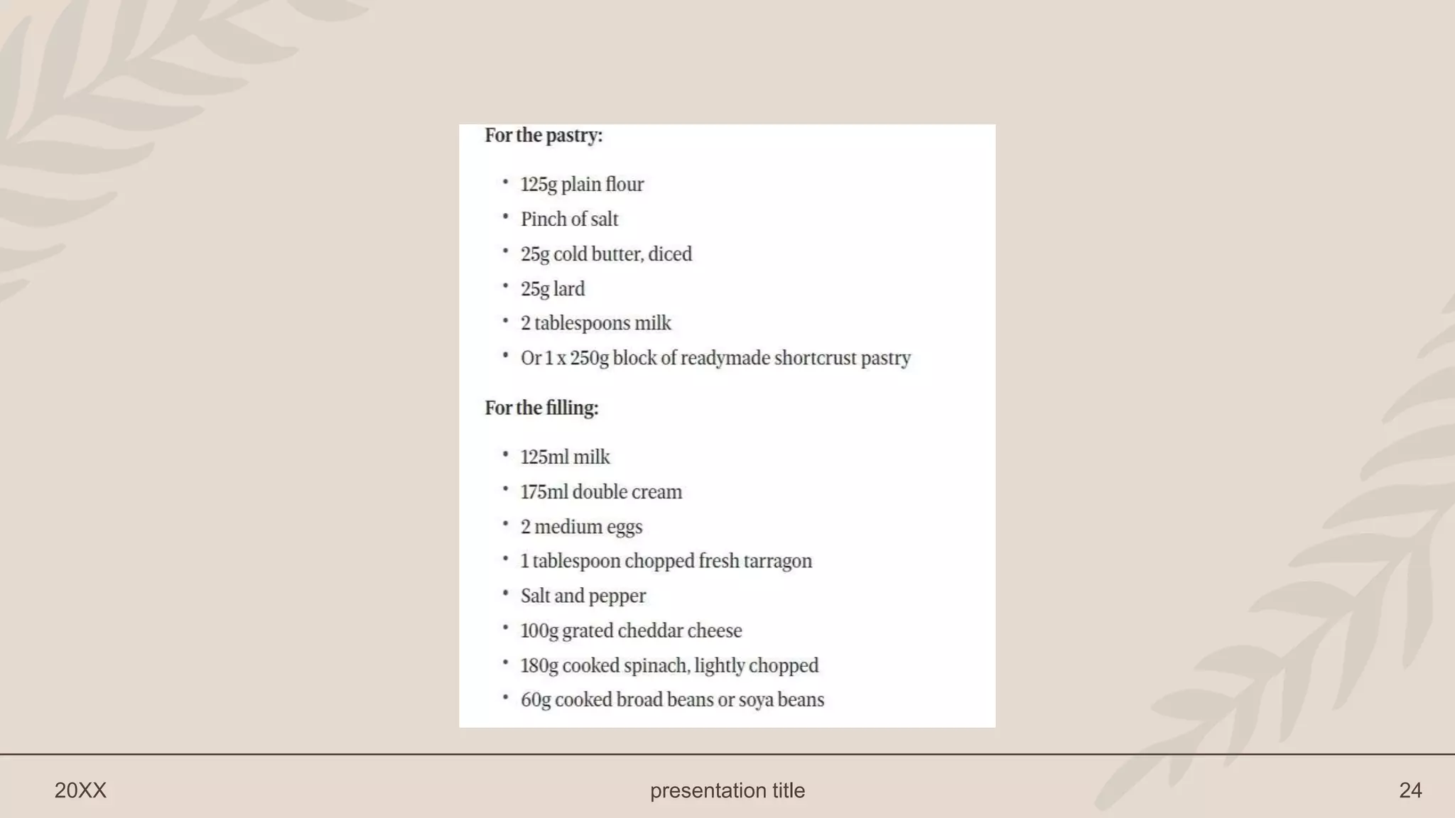 20XX presentation title 24
 