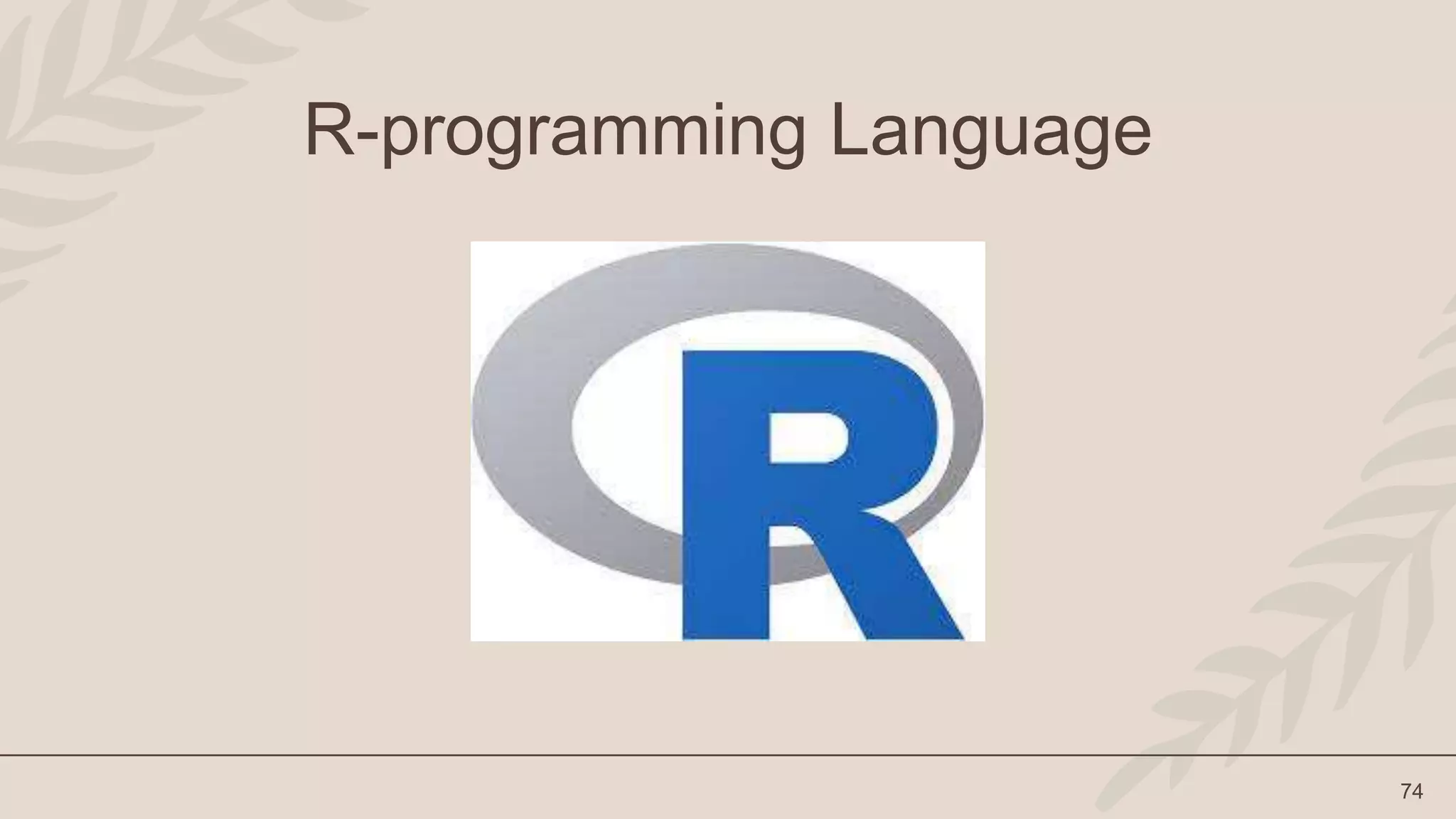 74
R-programming Language
 