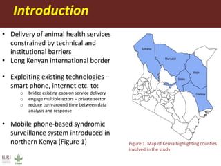 Mobile phone-based syndromic surveillance system for early detection and control of livestock diseases