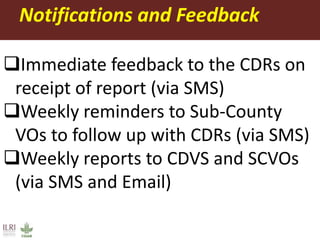 Mobile phone-based syndromic surveillance system for early detection and control of livestock diseases