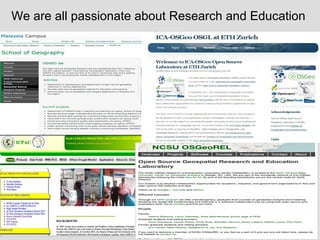 We are all passionate about Research and Education
 