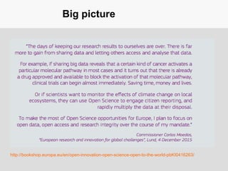 http://bookshop.europa.eu/en/open-innovation-open-science-open-to-the-world-pbKI0416263/
Big picture
 