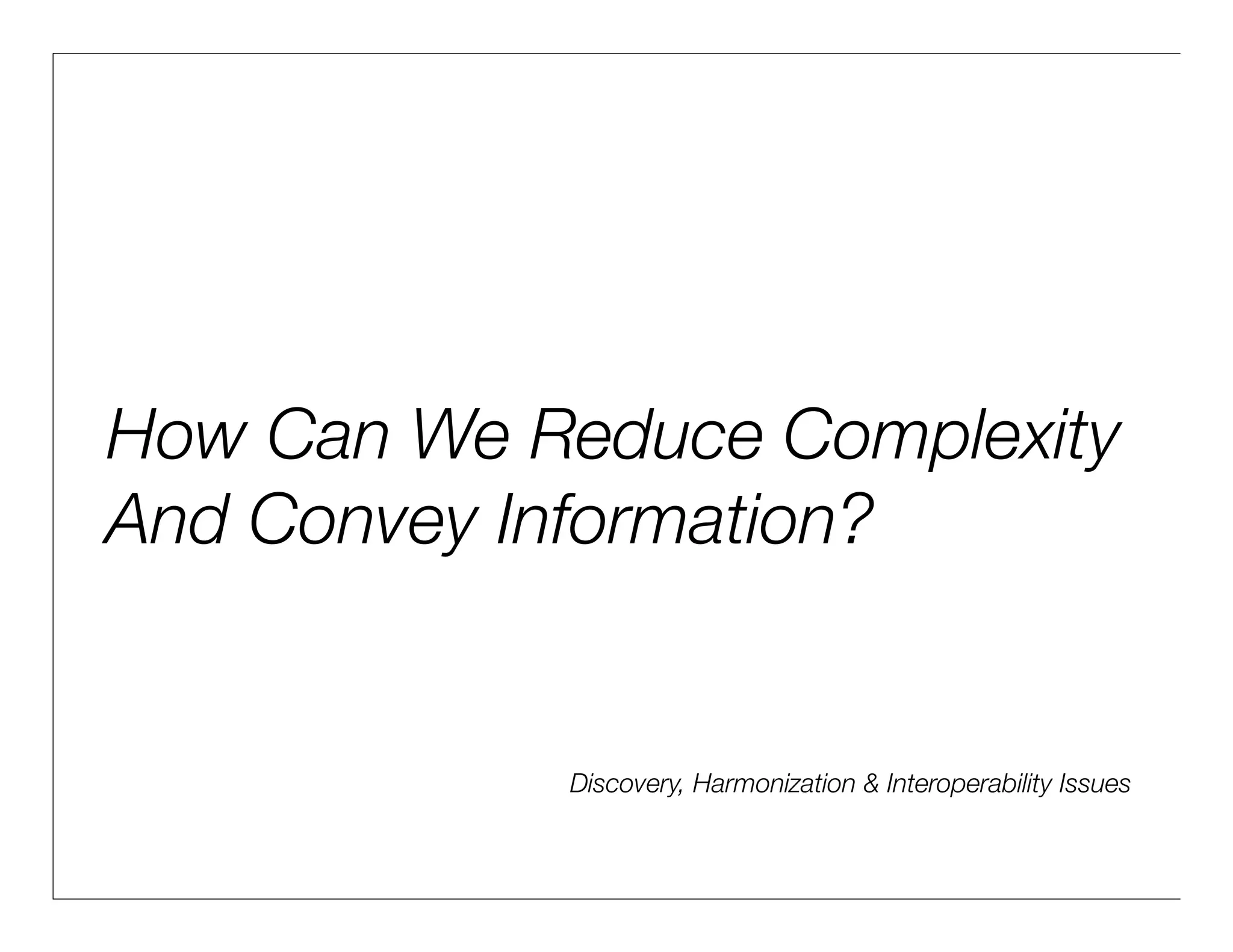 Programming The [Geo-]Web Today...

• If You Want A FloodMap...
  • Interface to EO-1 Sensor Planning Service... Get Feasibilities, Submit Task
  • Interface to EO-1 Web Coverage Processing Service... Process FloodMap
    Algorithm... Pan-sharpening Algorithm...
  • Interface to EO-1 Sensor Alert Service... Get Notiﬁcation
  • Interface to EO-1 Sensor Observation Service... Get Data
• Repeat for Radarsat-2, MODIS (if you ﬁnd them)... Use Catalog Service...
• And These Services May Have Diﬀerent Bindings... REST/RPC, SOAP,
  GeoServices or REST...
• Services May Have Particularities (To Task Radarsat-2, you may need to
  specify beam mode, polarization... What is that?)


                     Manual, Complex, Time-Consuming, Expensive...
                     Does Not Scale Up For Our Disaster Community.
                                                                                  6
 