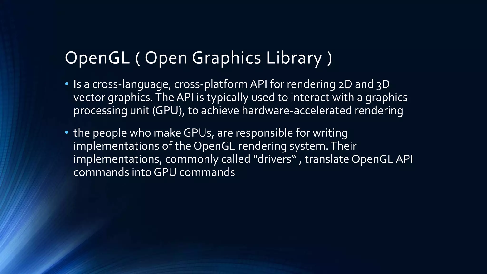 What is opengl ppt