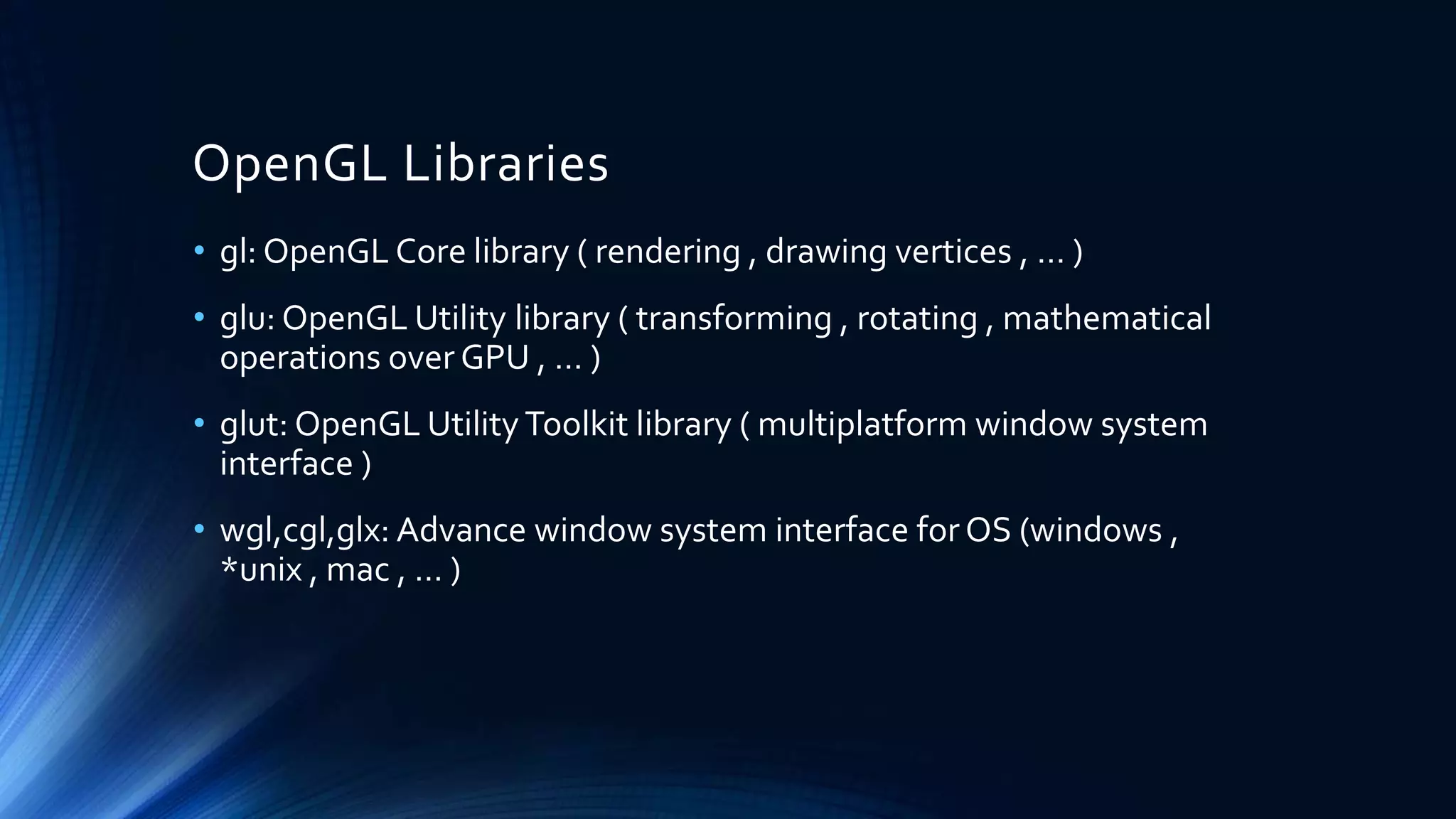 What is opengl ppt