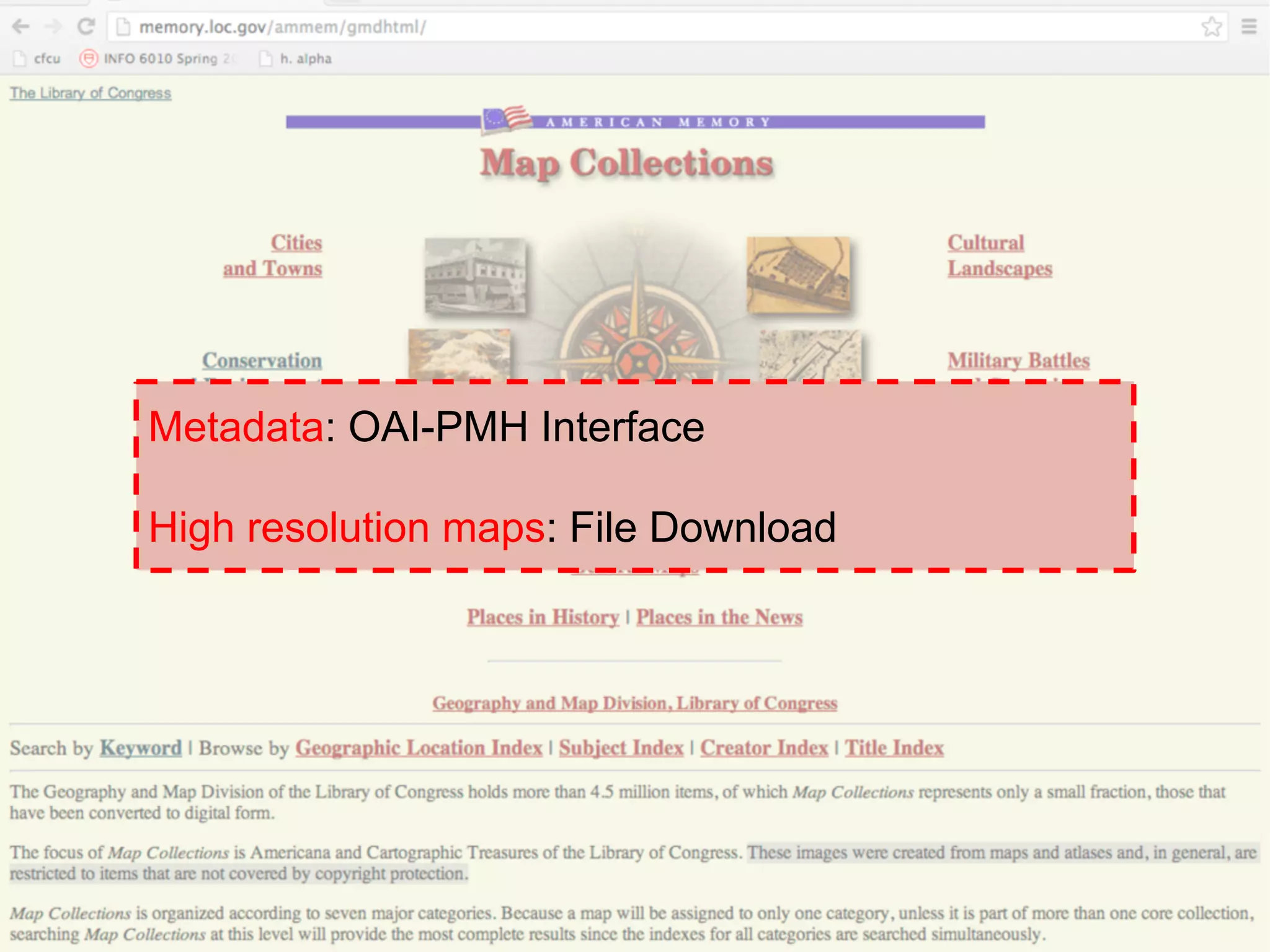 Metadata: OAI-PMH Interface 
High resolution maps: File Download 
 