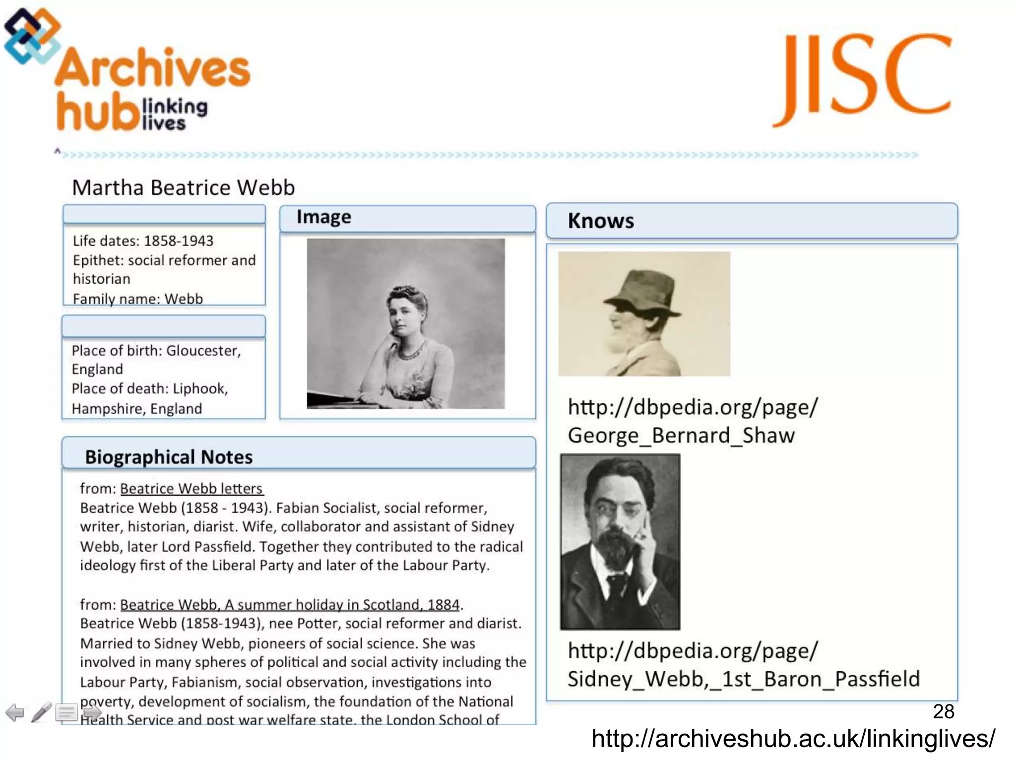28
http://archiveshub.ac.uk/linkinglives/
 