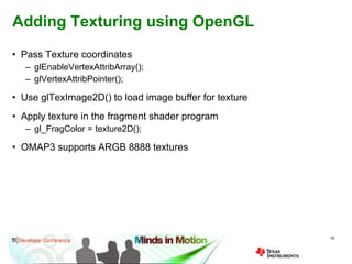 OpenGL ES based UI Development on TI Platforms | PPT
