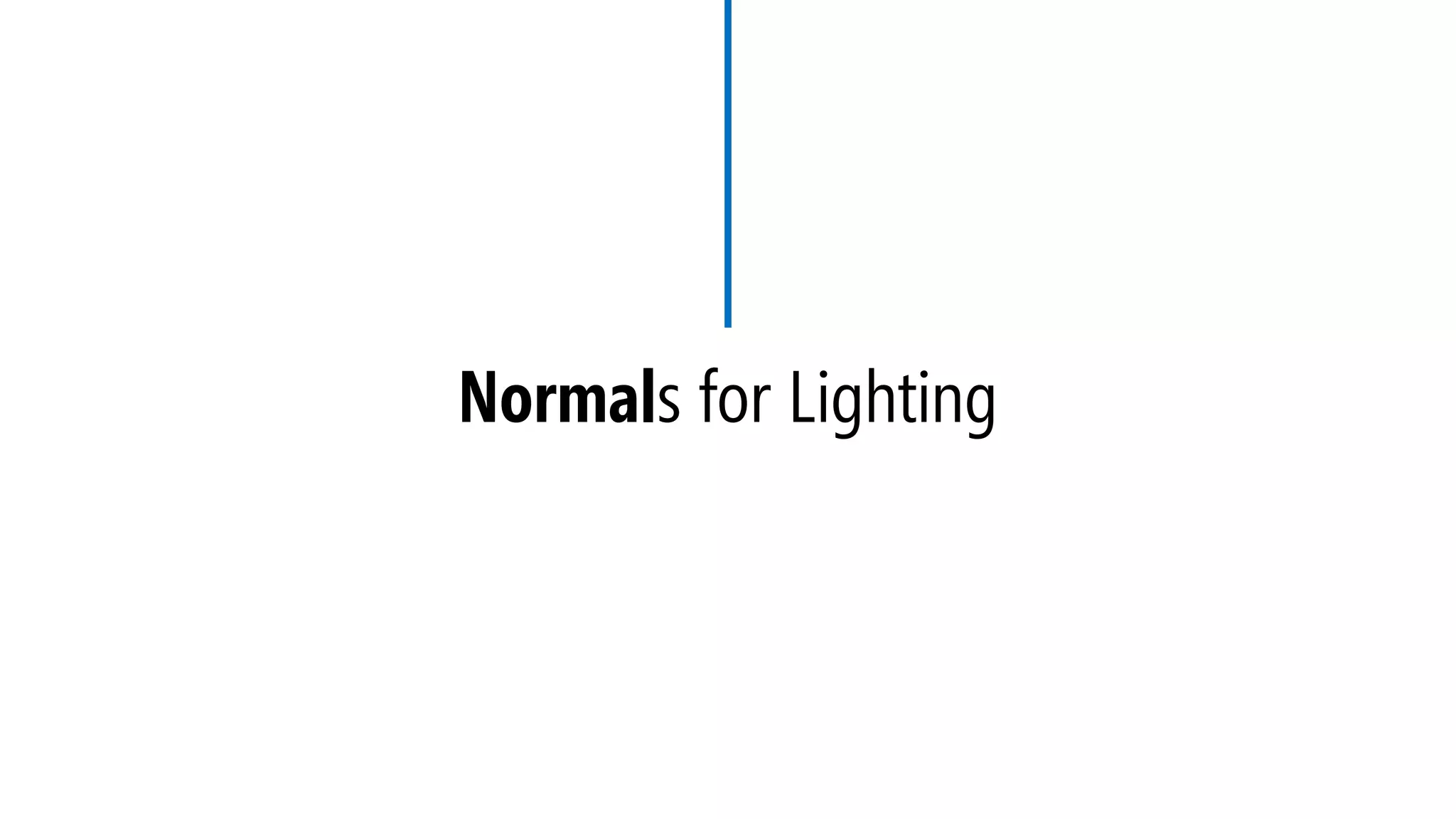 Normals for Lighting
 