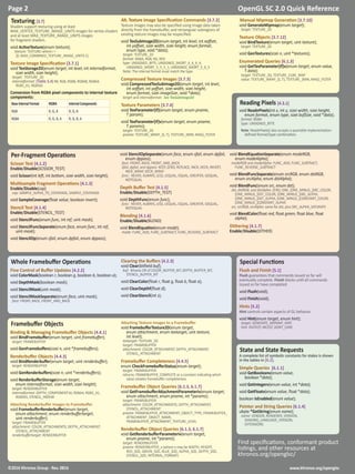 www.khronos.org/openglsc©2016 Khronos Group - Rev. 0816
Page 2 OpenGL SC 2.0 Quick Reference
Per-Fragment Operations
Sciss...