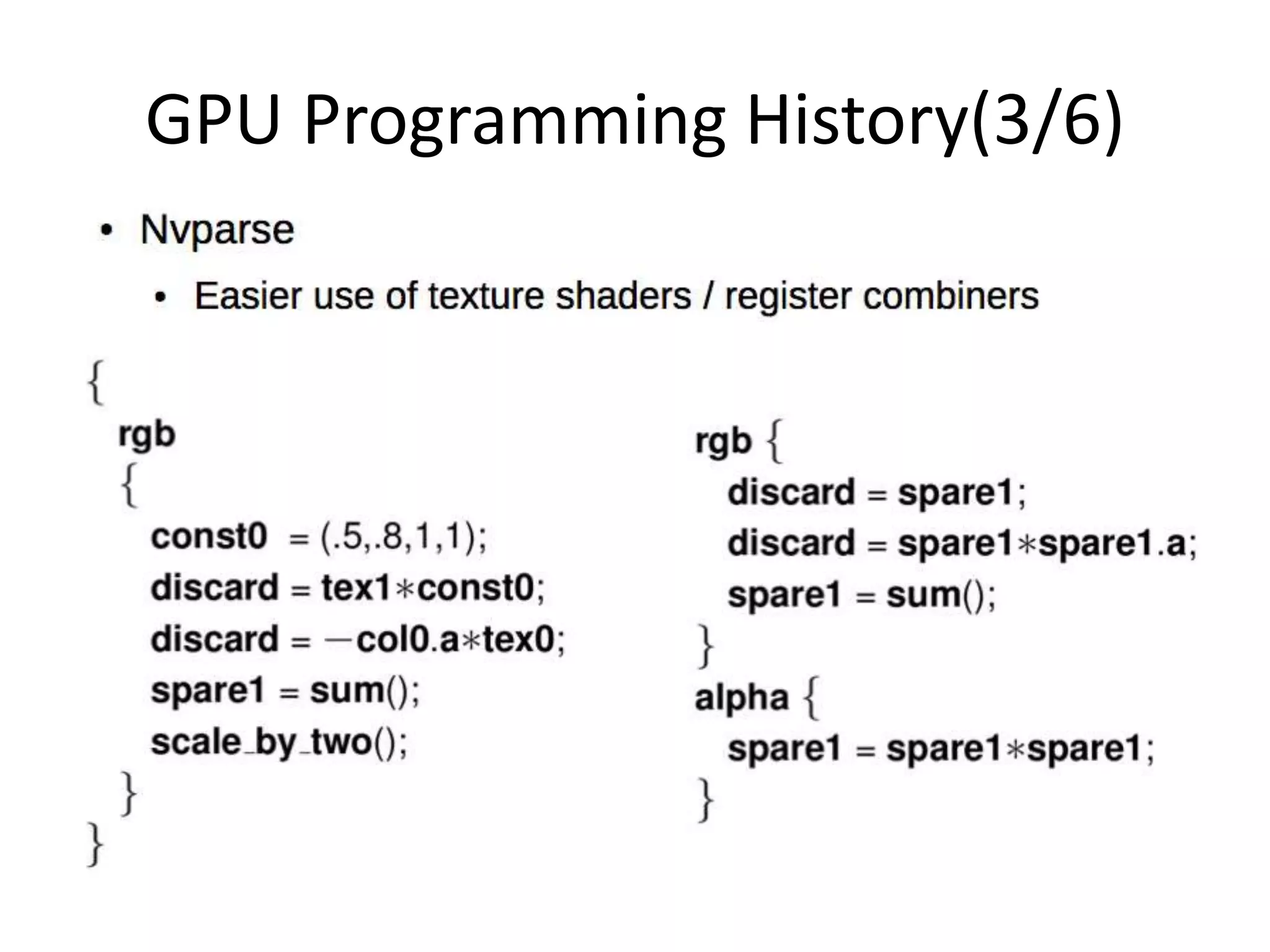 GPU Programming History(3/6)
 