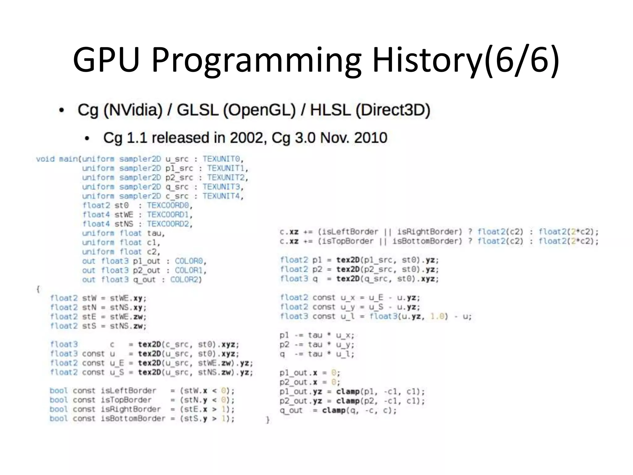 GPU Programming History(6/6)
 