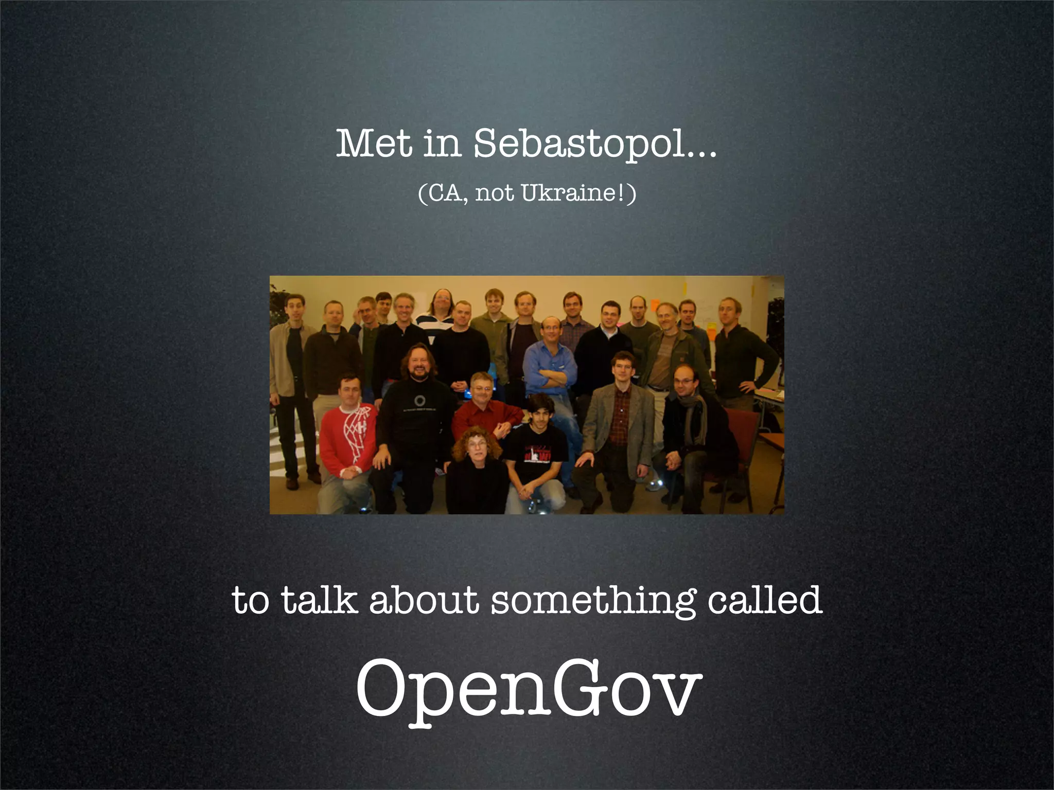 OpenGov and OpenData