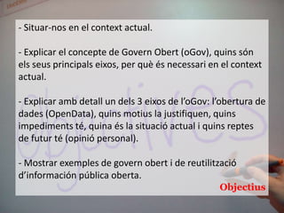  Situar-nos en el context actual.