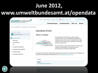 June 2012,
www.umweltbundesamt.at/opendata
 