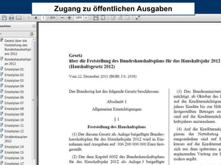 Zugang zu öffentlichen Ausgaben




2012 City & Bits GmbH - alle Rechte vorbehalten                                     Seite 16
 