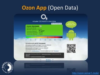 Ozon App (Open Data)




                 http://ozon.sonar1.mobi/
 