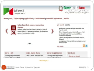 http://dati.gov.it

5

Juan Pane, Lorenzino Vaccari

08/10/2013

 