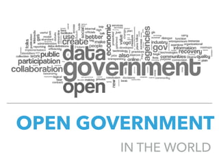 IN THE WORLD
OPEN GOVERNMENT
 