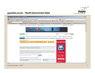 guardian.co.uk – World Government Data




Open Government Data – 6.10.2010         17
 