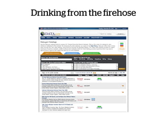 Drinking from the firehose
 