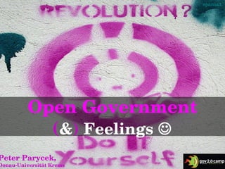 Open Government ( & )  Feelings   Peter Parycek, Donau-Universität Krems spanaut   