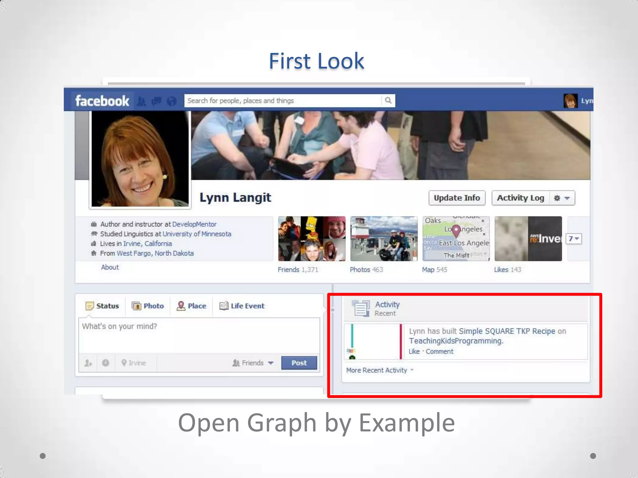 First Look




Open Graph by Example
 