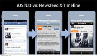 iOS Native: Newsfeed & Timeline




Thursday, October 18, 12
 