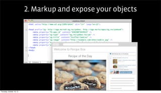 2. Markup and expose your objects




Thursday, October 18, 12
 