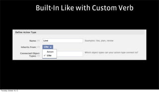Built-In Like with Custom Verb
                                       Text




Thursday, October 18, 12
 