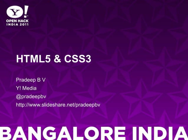 Introduction to HTML5 & CSS3 | PPTX | Web Development | Internet
