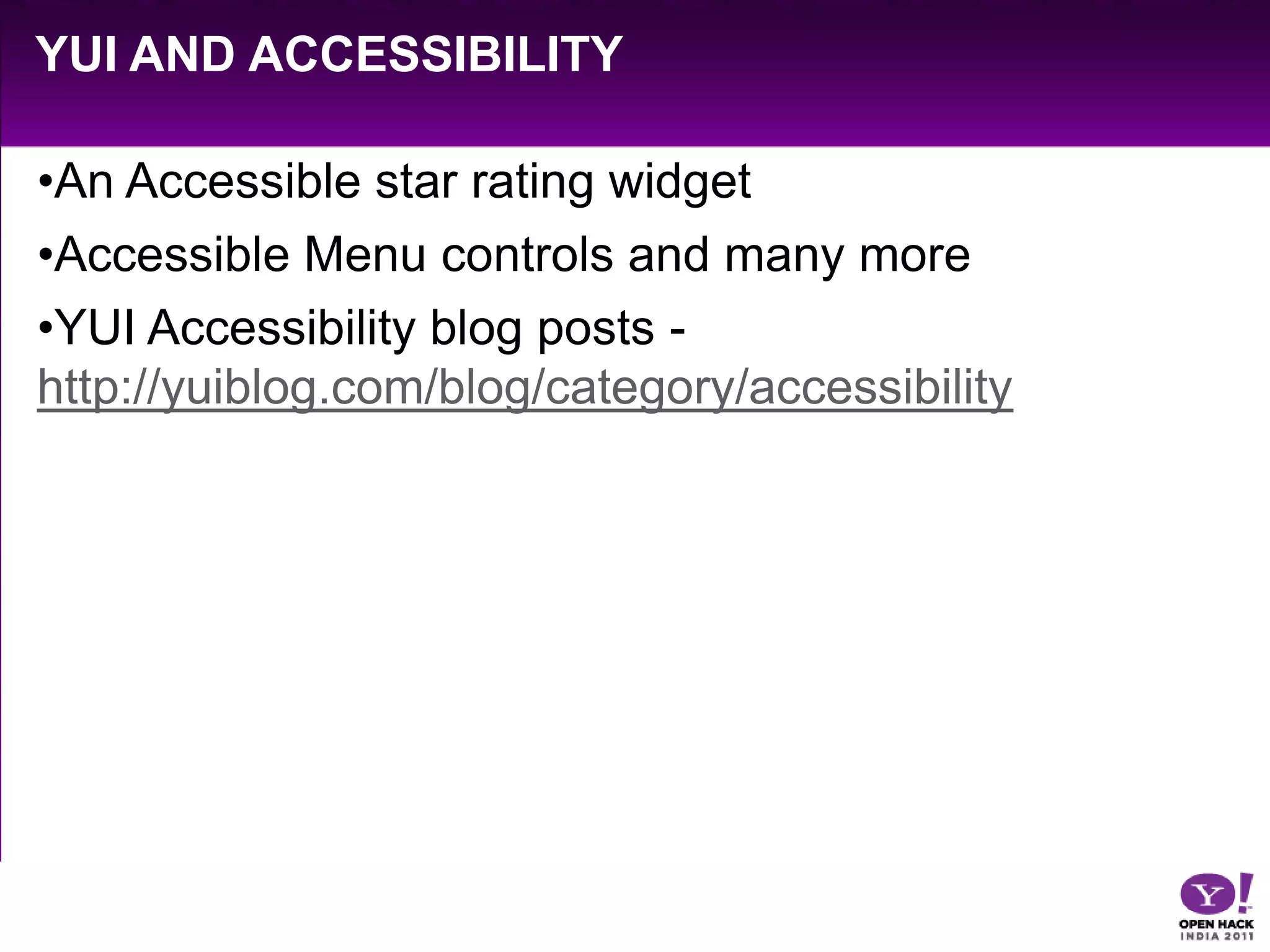 HTML 5 and AccessibilityWhat is accessibility?Providing equal access to everyone