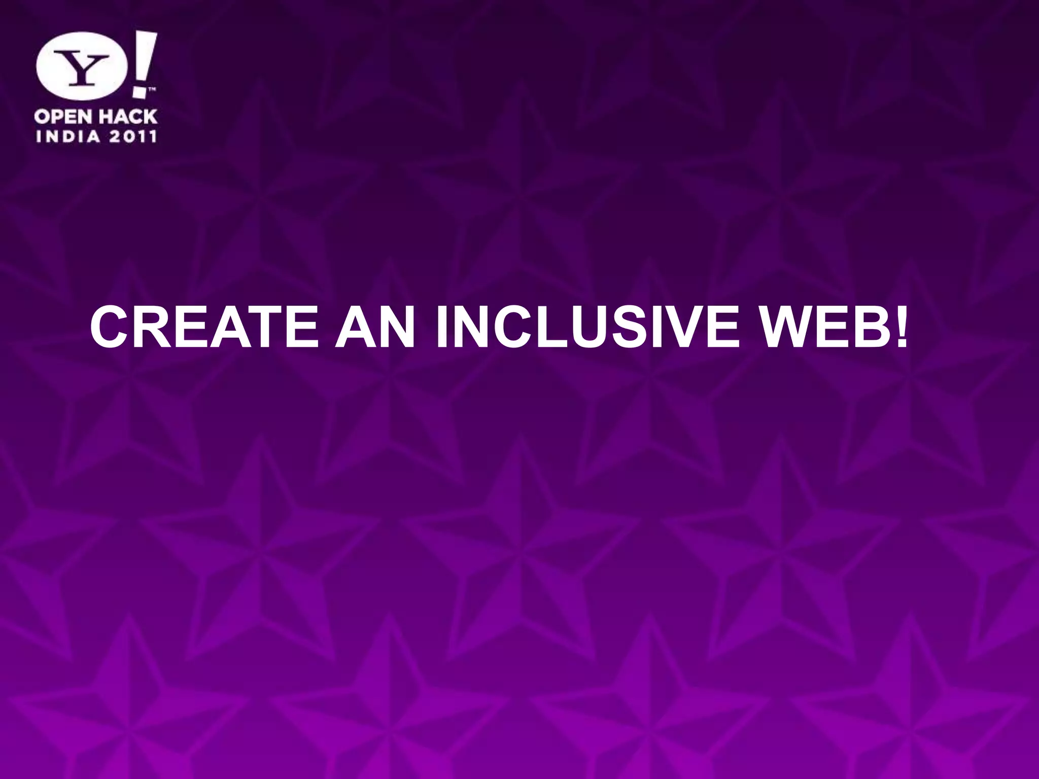 Create an inclusive web!