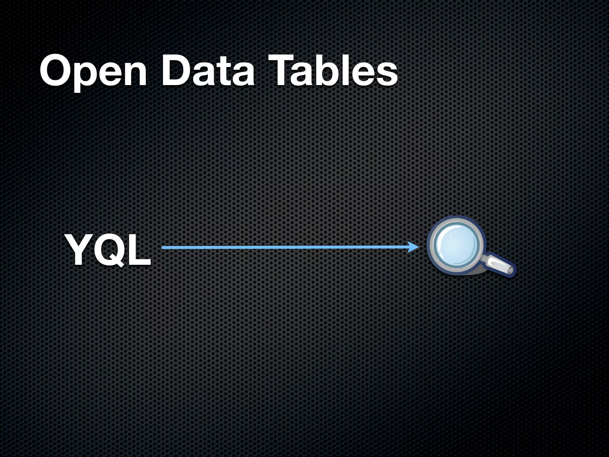 Open Data Tables



 YQL
 