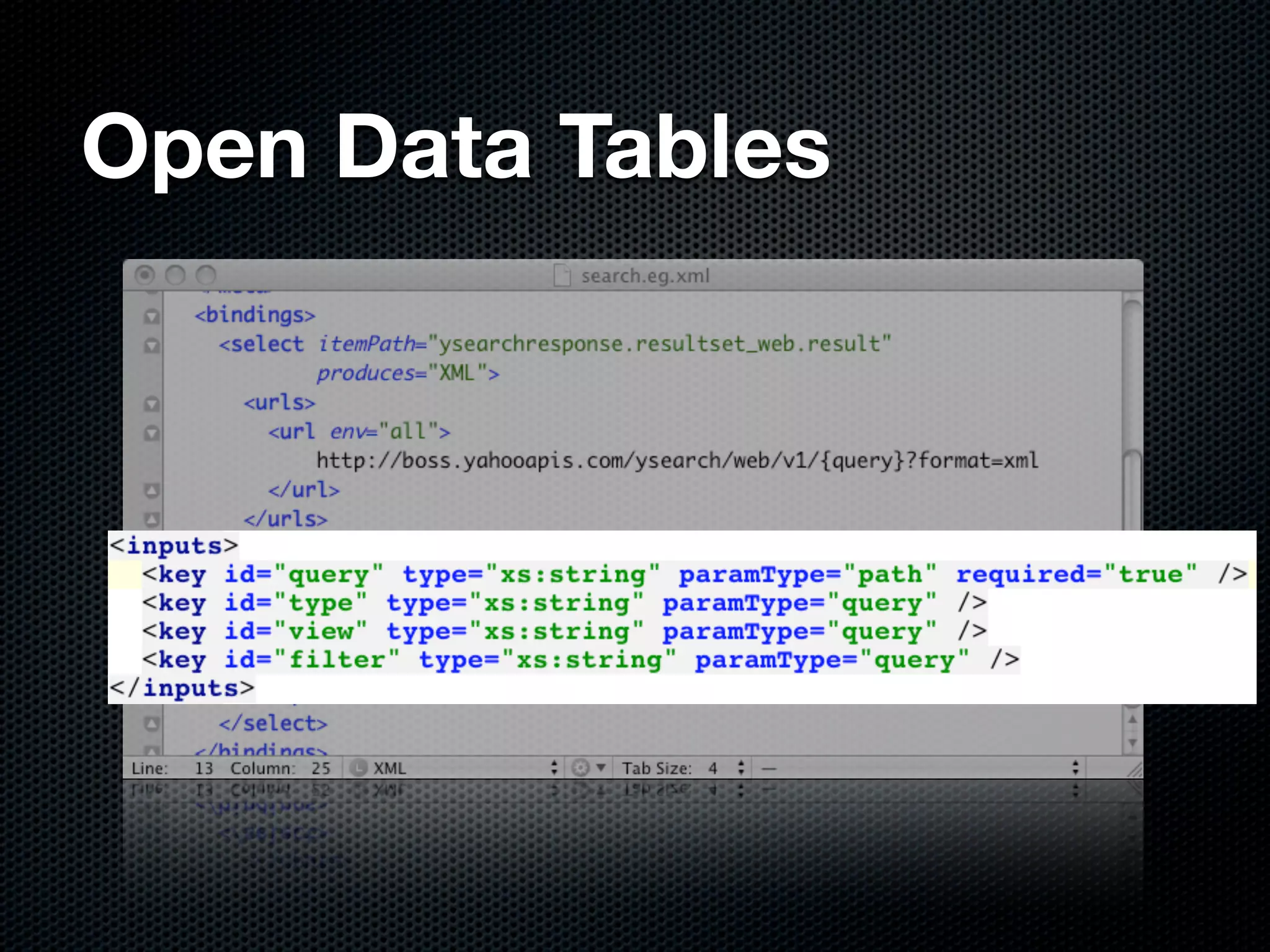 Open Data Tables
 