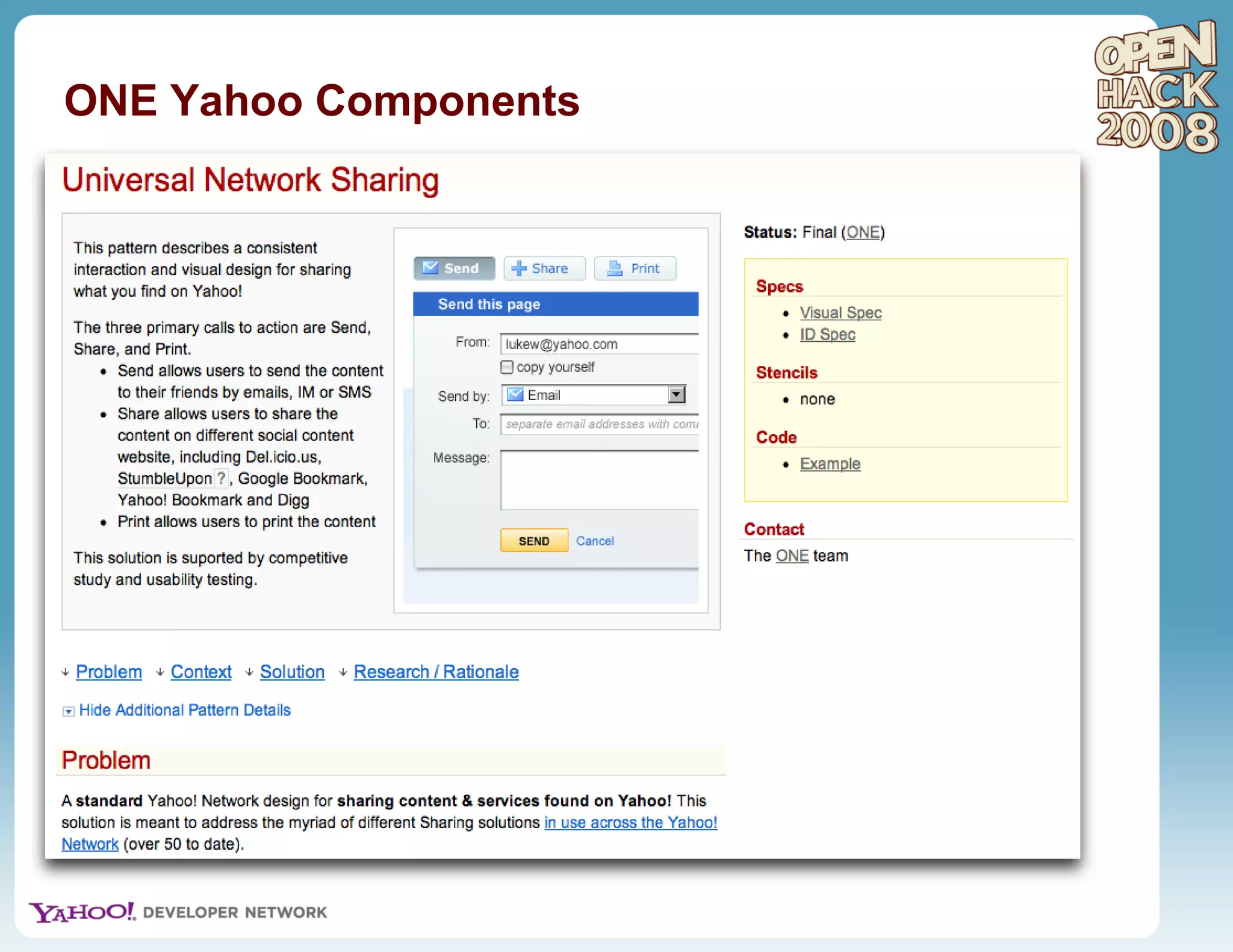 ONE Yahoo Components 