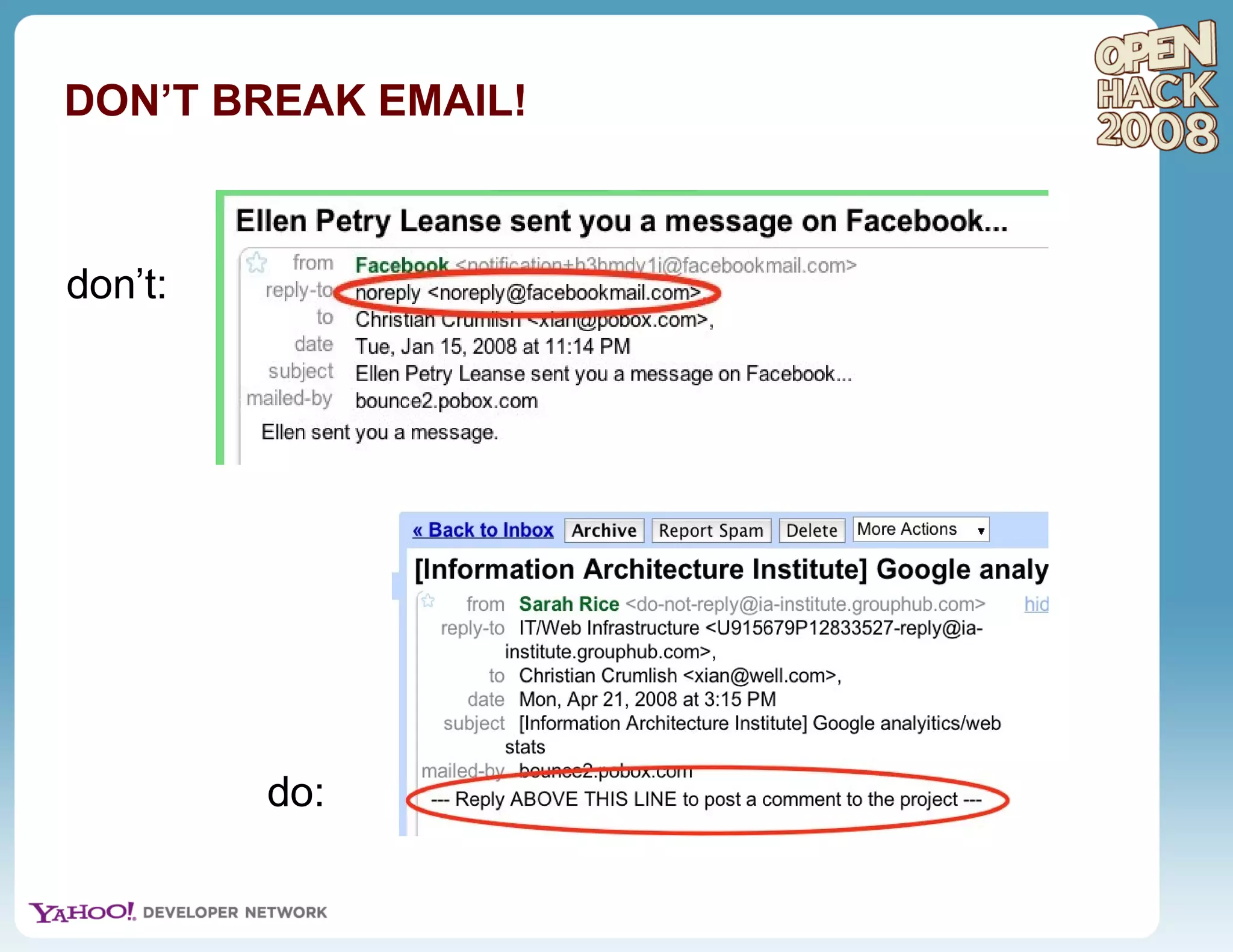 DON’T BREAK EMAIL! don’t: do: 