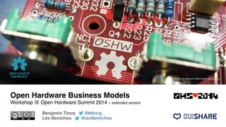 Open Hardware Business Models!
Workshop @ Open Hardware Summit 2014 – extended version!
Benjamin Tincq @btincq
Léo Benichou @LeoBenichou
Photo by Altzone (Wikimedia Commons)
 