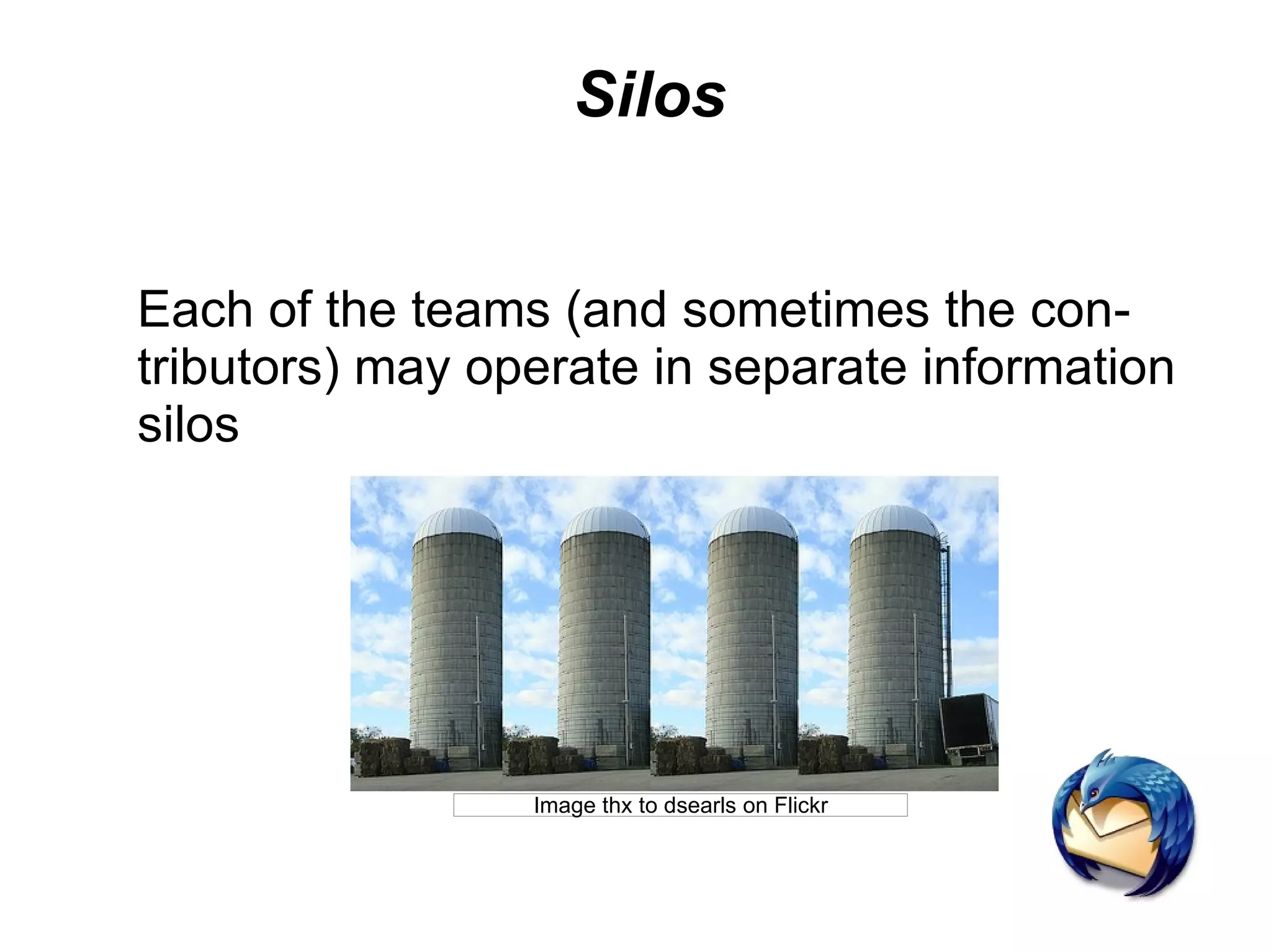 Open Source Contributors Various types of contributors: “ Core”: employees, maintainers, benevolent dictators, fairy godmothers... 