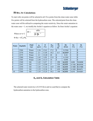 Openhole wireline logging and interpretation schlum. report-33-46 | PDF