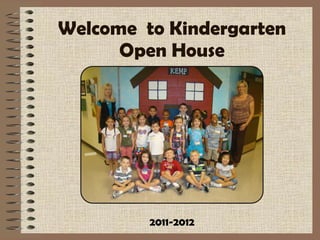 Welcome  to Kindergarten Open House 2011-2012 