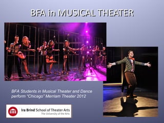 BFA in MUSICAL THEATER




BFA Students in Musical Theater and Dance
perform “Chicago” Merriam Theater 2012
 
