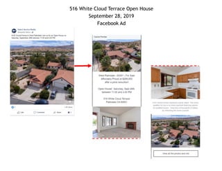 516 White Cloud Terrace Open House
September 28, 2019
Facebook Ad
 