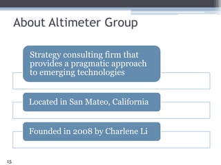 About Altimeter Group<br />15<br />