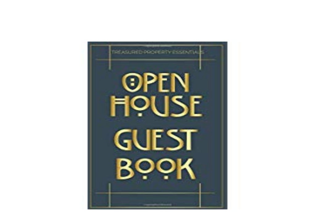 REad_Ebook Open House Guest Book Craftsman Style