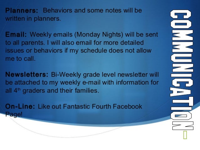 open house powerpoint presentation for parents