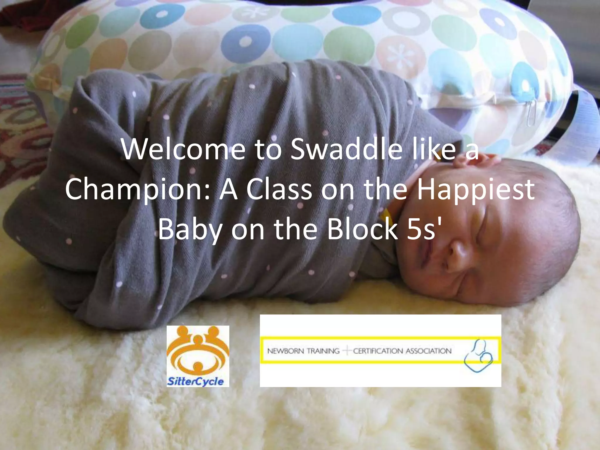 Swaddle like a Champion A Class on the Happiest Baby on the Block 5s