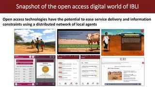 IBLI―Creating impacts through Open Access technology